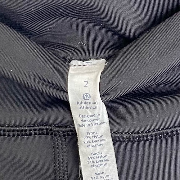 Lululemon | Black Pace Rival Crop 22” Running Tights Cropped Mesh Leggings - Picture 7 of 8